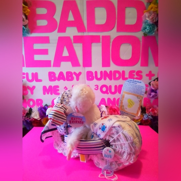 #159ππΌMOTORCYCLE DIAPER CAKE ("FOR A BABY BOY") - Picture 6 of 9